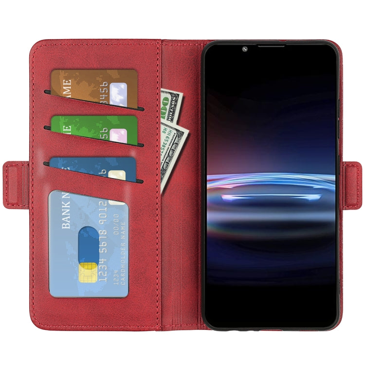 For Sony Xperia Pro-I Dual-side Magnetic Buckle Horizontal Flip Phone Leather Case with Holder & Card Slots & Wallet