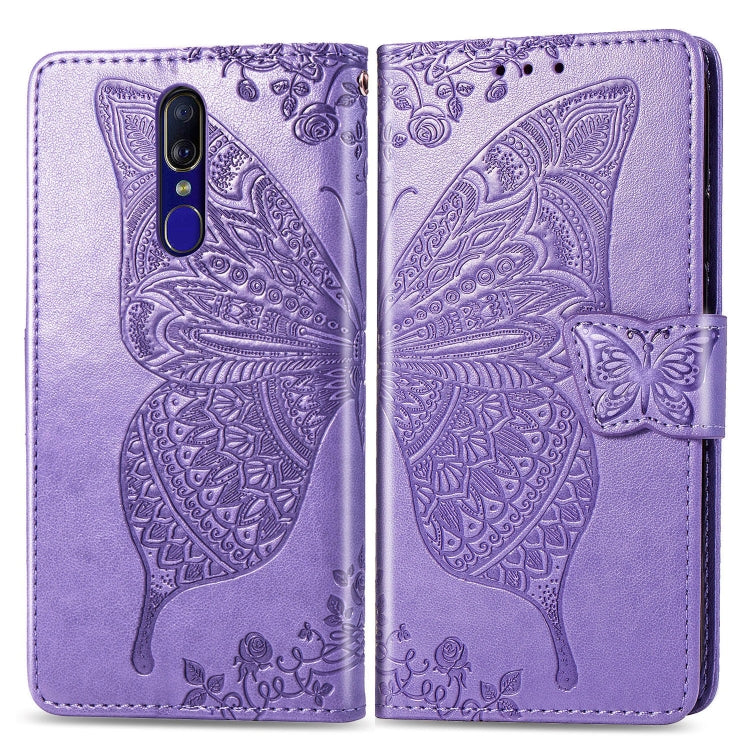 Butterfly Love Flowers Embossing Horizontal Flip Leather Case for OPPO F11, with Holder & Card Slots & Wallet & Lanyard