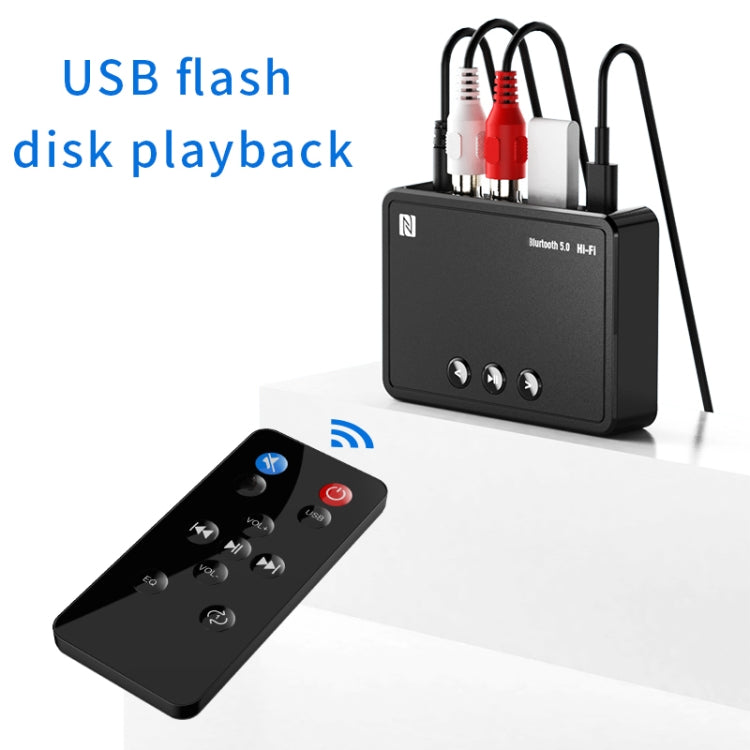 M10 NFC Bluetooth 5.0 Receiver Wireless Audio Adapter Support USB Flash Drive