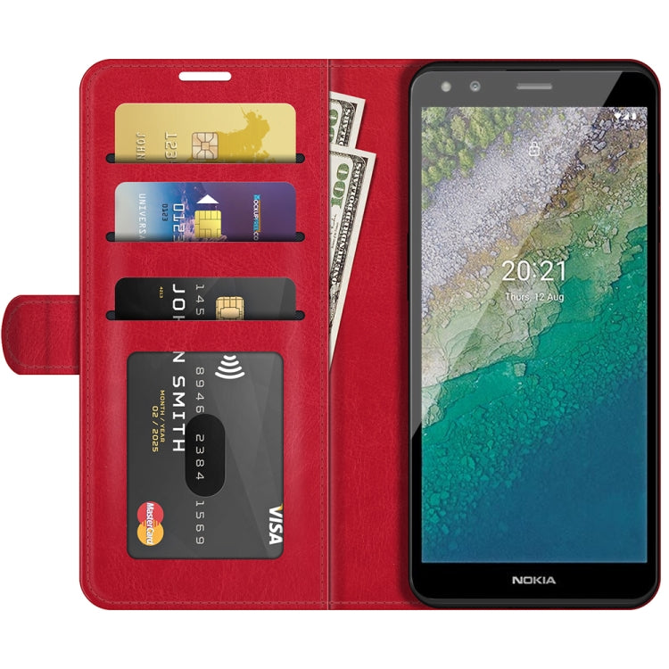 For Nokia C01 Plus R64 Texture Single Horizontal Flip Phone Protective Case with Holder & Card Slots & Wallet& Photo Frame