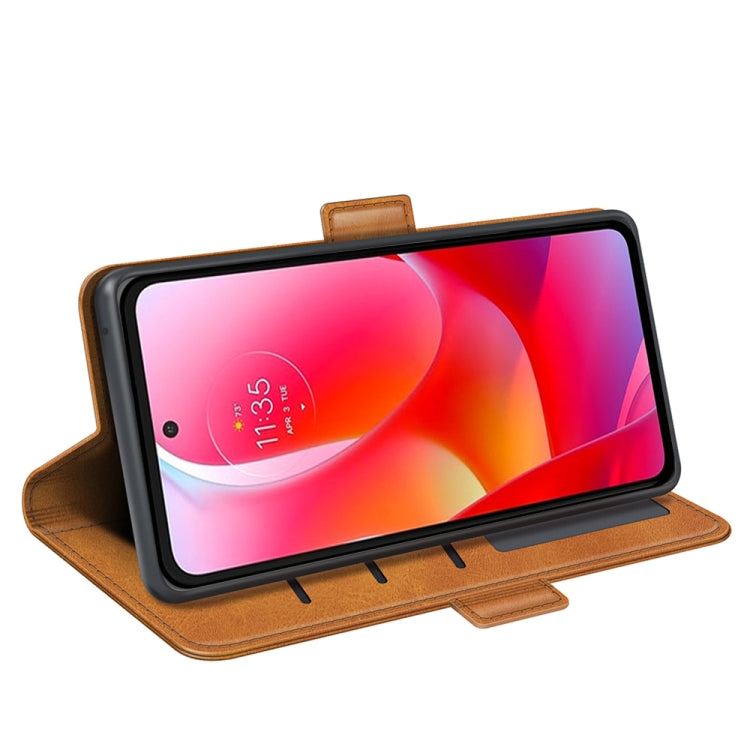 For Motorola Moto G Power 2022 Dual-side Magnetic Buckle Horizontal Flip Leather Case with Holder & Card Slots & Wallet