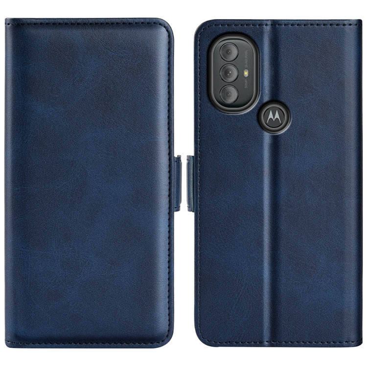 For Motorola Moto G Power 2022 Dual-side Magnetic Buckle Horizontal Flip Leather Case with Holder & Card Slots & Wallet