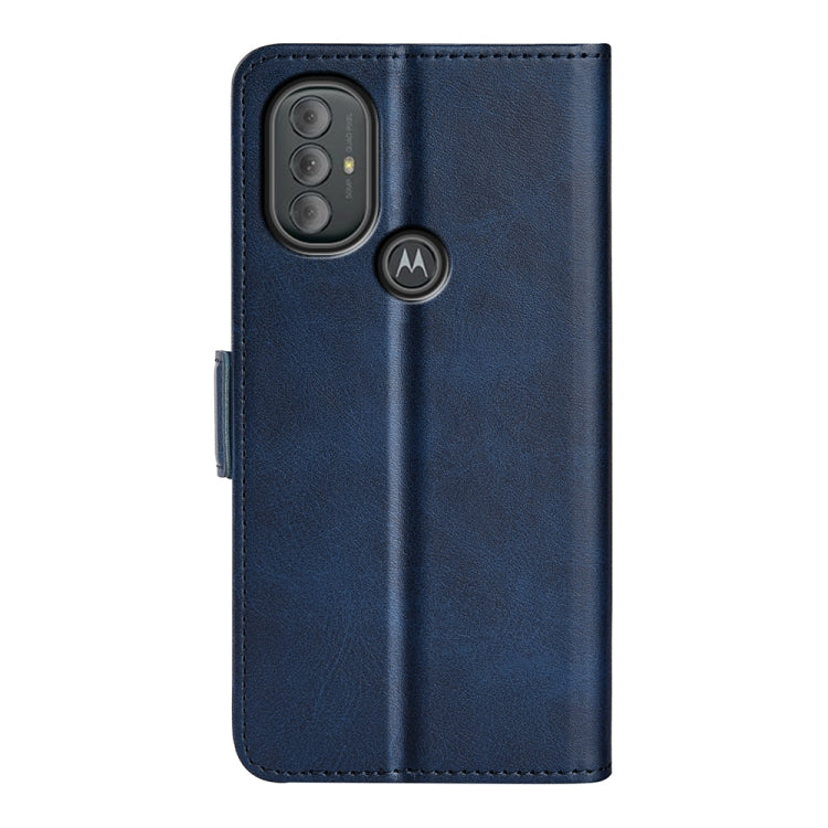 For Motorola Moto G Power 2022 Dual-side Magnetic Buckle Horizontal Flip Leather Case with Holder & Card Slots & Wallet
