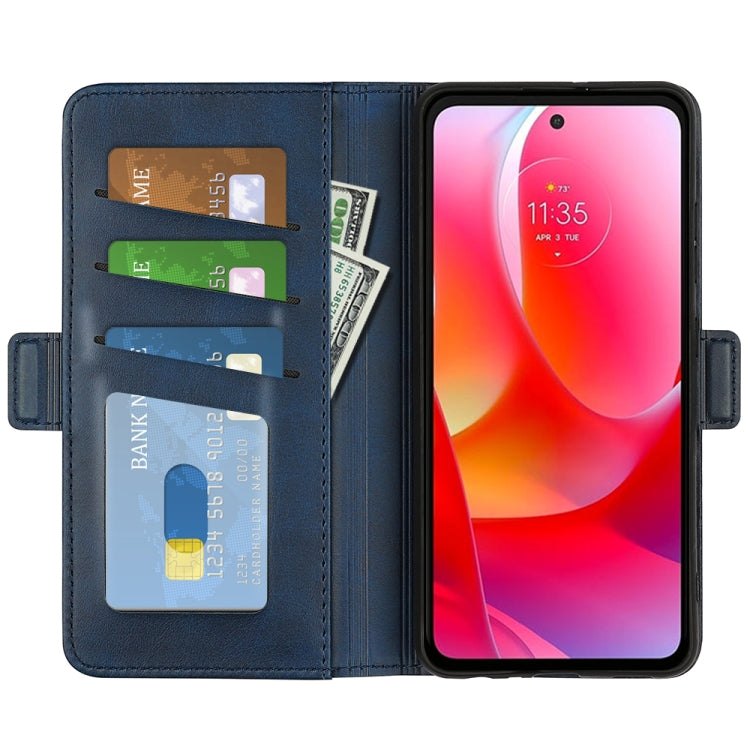 For Motorola Moto G Power 2022 Dual-side Magnetic Buckle Horizontal Flip Leather Case with Holder & Card Slots & Wallet