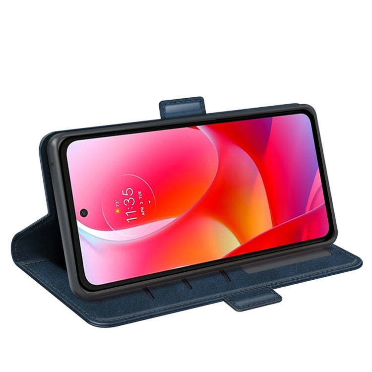 For Motorola Moto G Power 2022 Dual-side Magnetic Buckle Horizontal Flip Leather Case with Holder & Card Slots & Wallet
