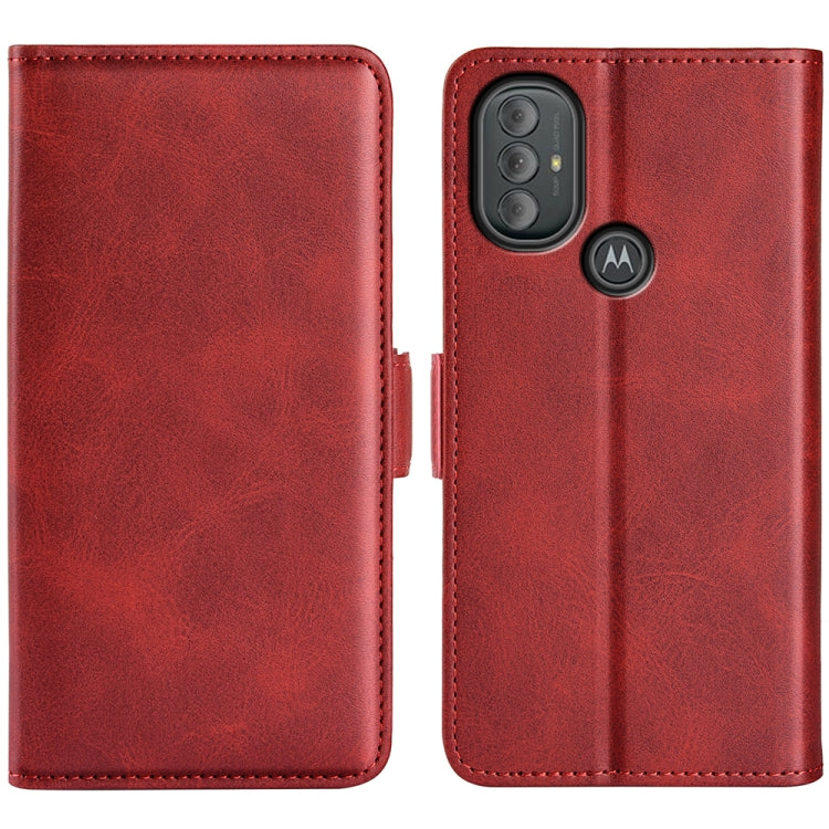 For Motorola Moto G Power 2022 Dual-side Magnetic Buckle Horizontal Flip Leather Case with Holder & Card Slots & Wallet