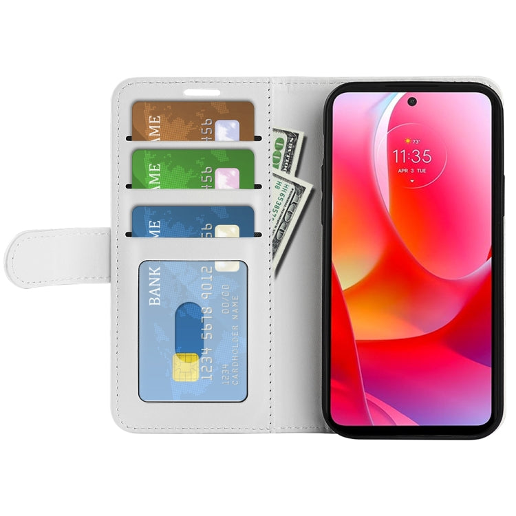 For Motorola Moto G Power 2022 R64 Texture Single Horizontal Flip Phone Protective Case with Holder & Card Slots & Wallet& Photo Frame