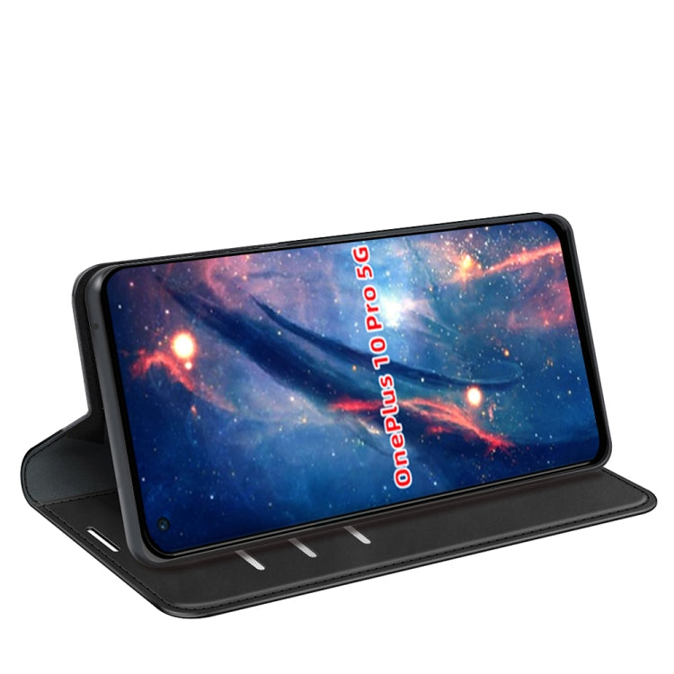 For OnePlus 10 Pro 5G Retro-skin Magnetic Suction Phone Leather Case with Holder & Card Slots & Wallet