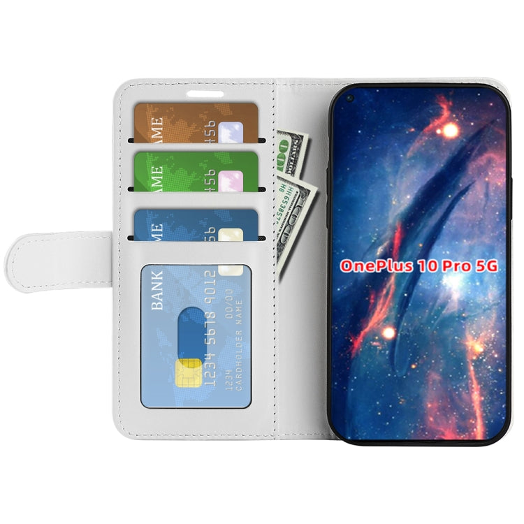 For OnePlus 10 Pro 5G R64 Texture Single Horizontal Flip Phone Protective Case with Holder & Card Slots & Wallet& Photo Frame