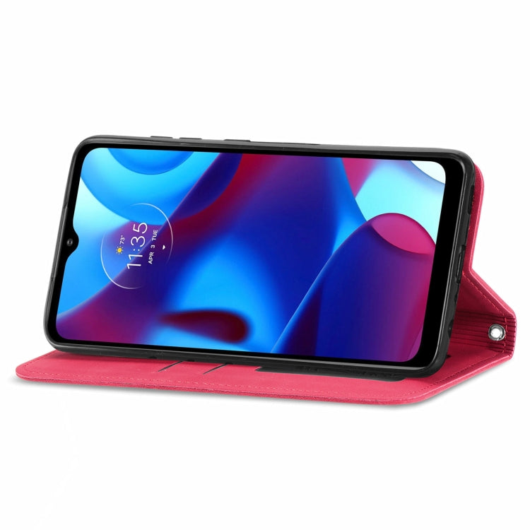 For Motorola Moto G Pure Retro Skin Feel Magnetic Horizontal Flip Leather Case