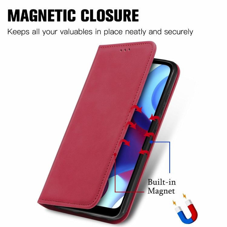 For Motorola Moto G Pure Retro Skin Feel Magnetic Horizontal Flip Leather Case