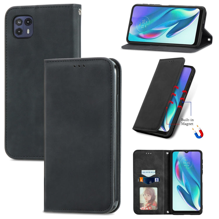 For Motorola Moto G50 5G Retro Skin Feel Magnetic Horizontal Flip Leather Case