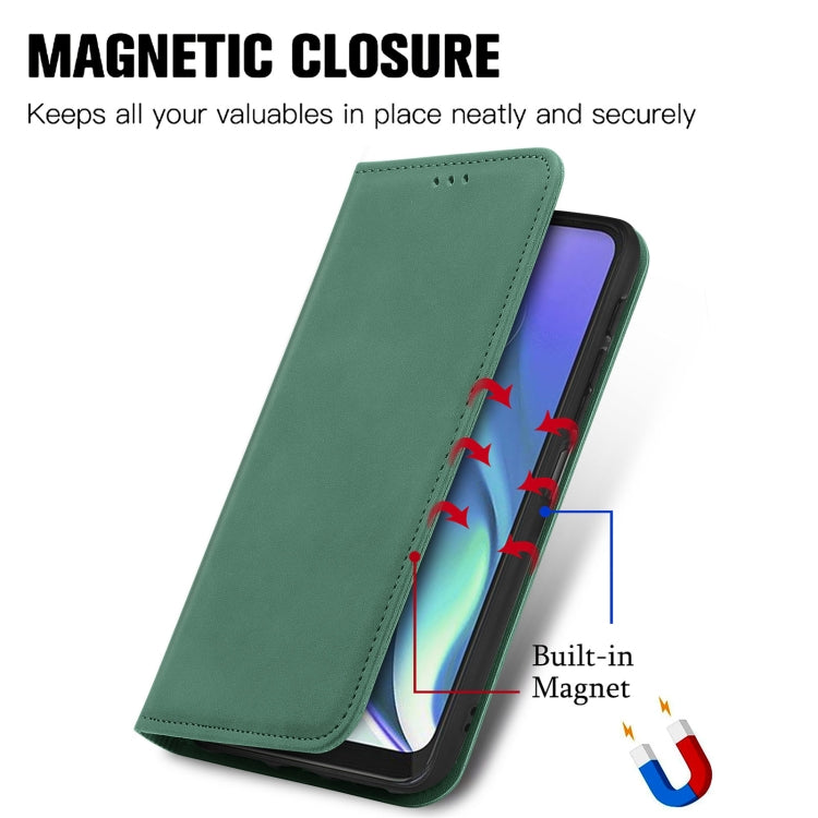 For Motorola Moto G50 5G Retro Skin Feel Magnetic Horizontal Flip Leather Case