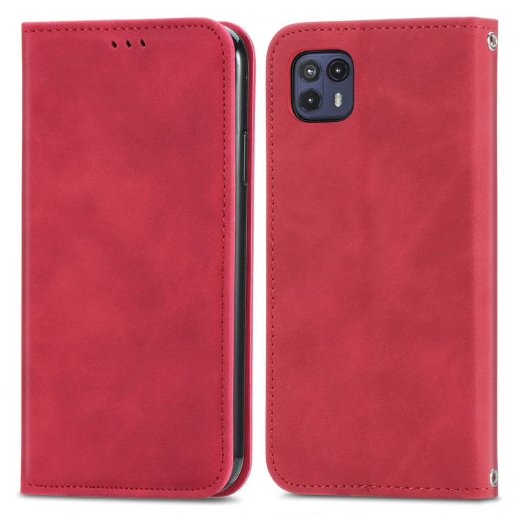 For Motorola Moto G50 5G Retro Skin Feel Magnetic Horizontal Flip Leather Case