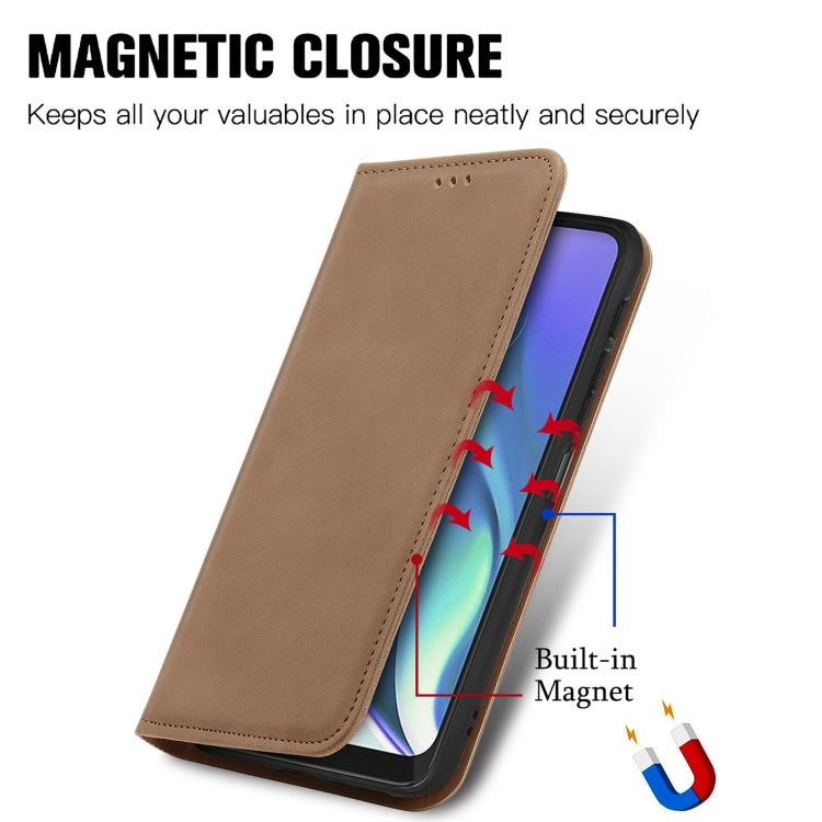 For Motorola Moto G50 5G Retro Skin Feel Magnetic Horizontal Flip Leather Case