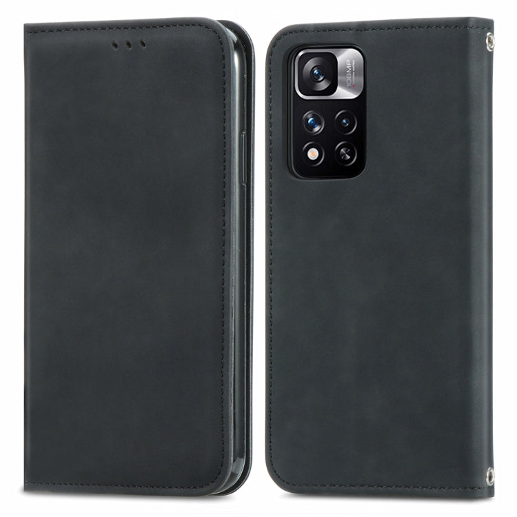 For Xiaomi Redmi Note 11 Pro China /11 Pro+ Retro Skin Feel Magnetic Horizontal Flip Leather Case