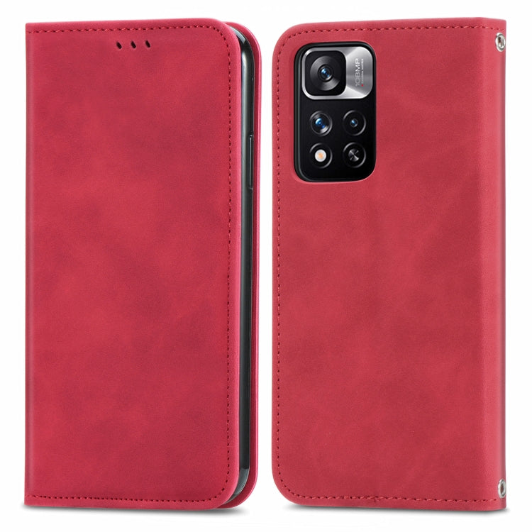 For Xiaomi Redmi Note 11 Pro China /11 Pro+ Retro Skin Feel Magnetic Horizontal Flip Leather Case