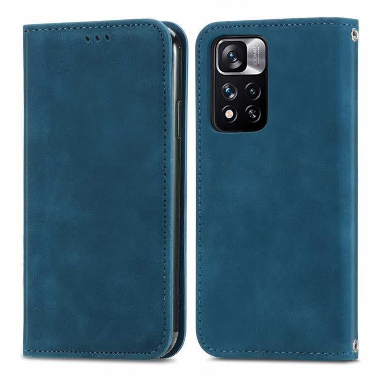 For Xiaomi Redmi Note 11 Pro China /11 Pro+ Retro Skin Feel Magnetic Horizontal Flip Leather Case