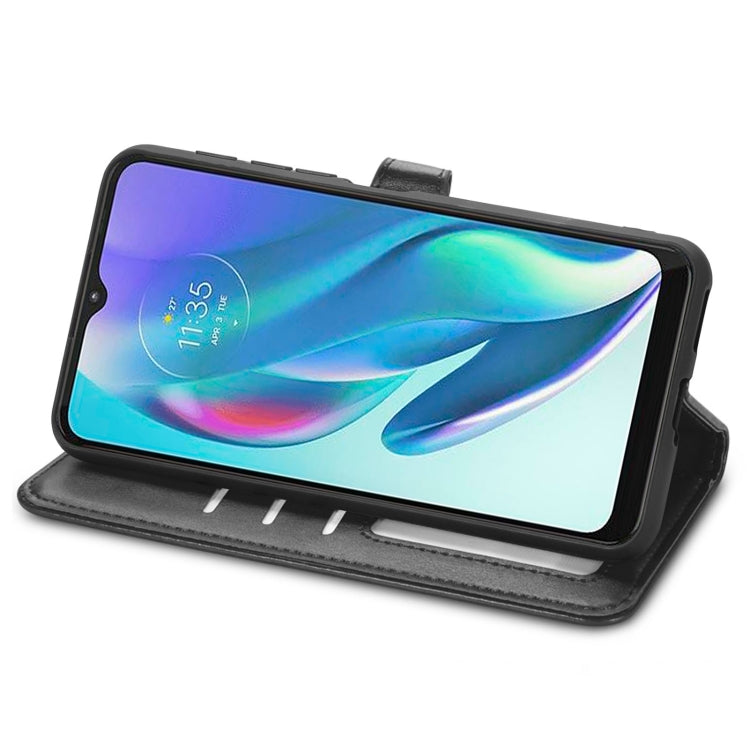 For Motorola Moto G50 5G Retro Solid Color Buckle Leather Phone Case