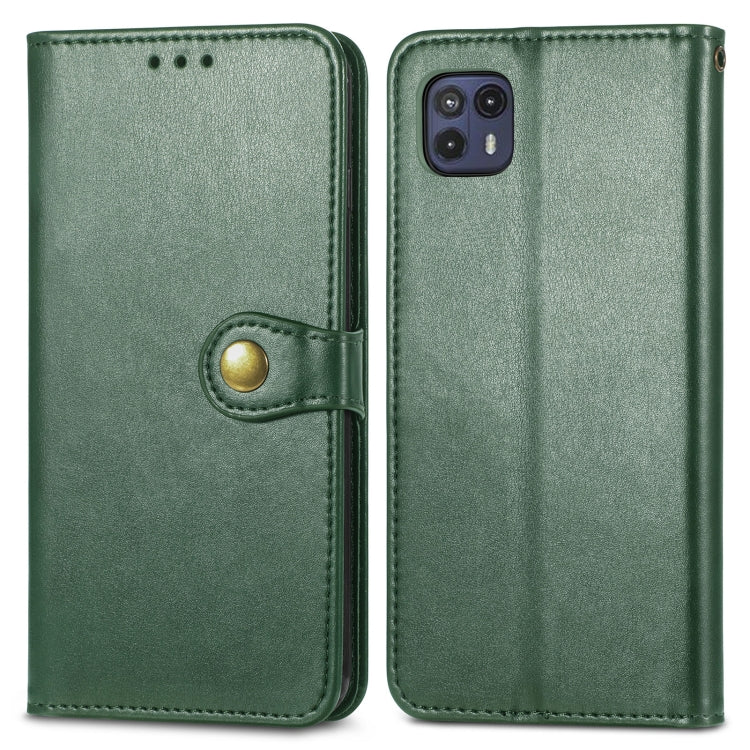 For Motorola Moto G50 5G Retro Solid Color Buckle Leather Phone Case