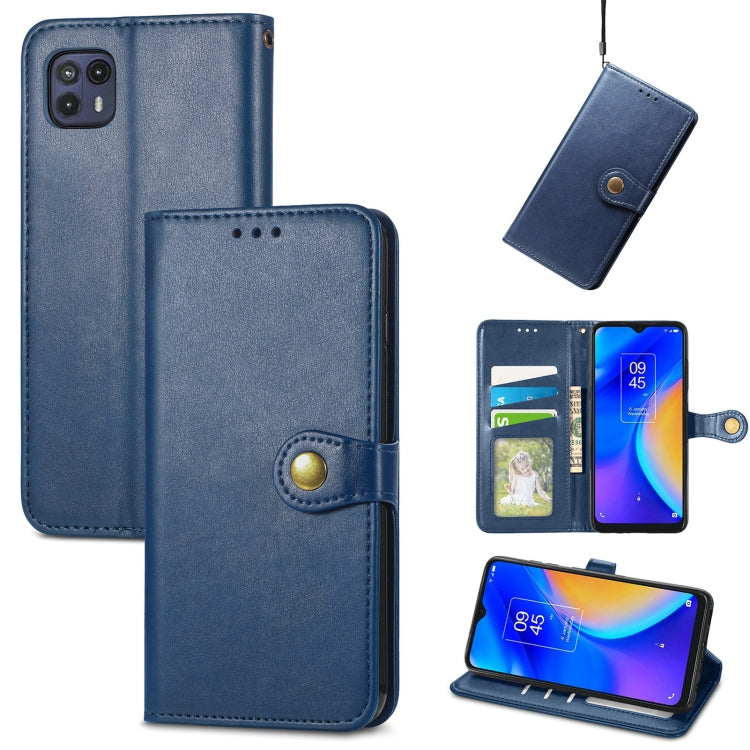 For Motorola Moto G50 5G Retro Solid Color Buckle Leather Phone Case