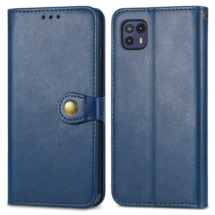 For Motorola Moto G50 5G Retro Solid Color Buckle Leather Phone Case