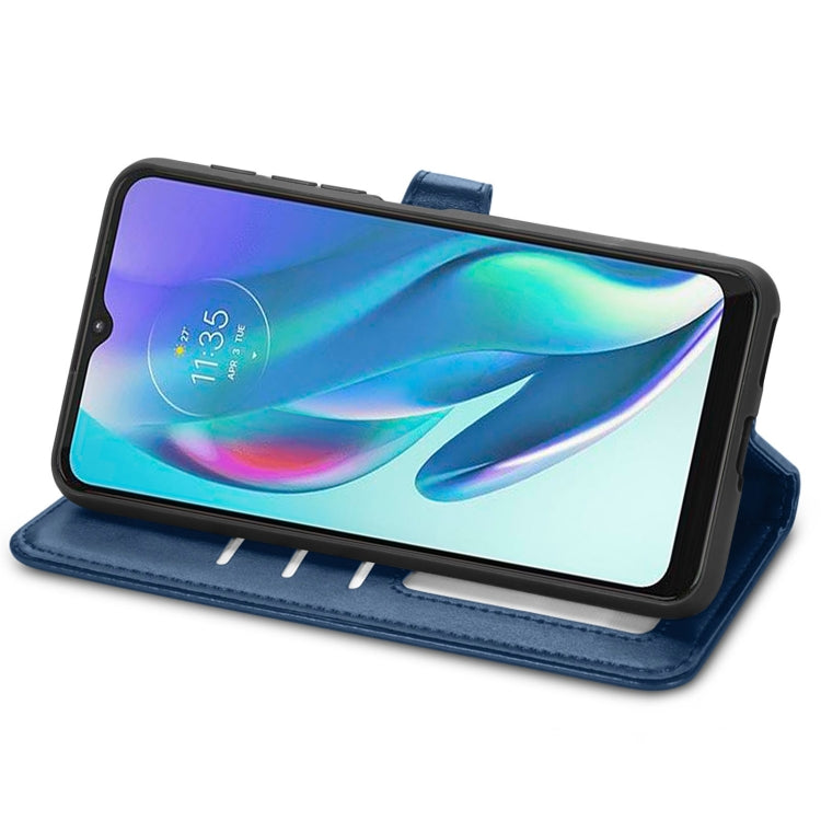 For Motorola Moto G50 5G Retro Solid Color Buckle Leather Phone Case