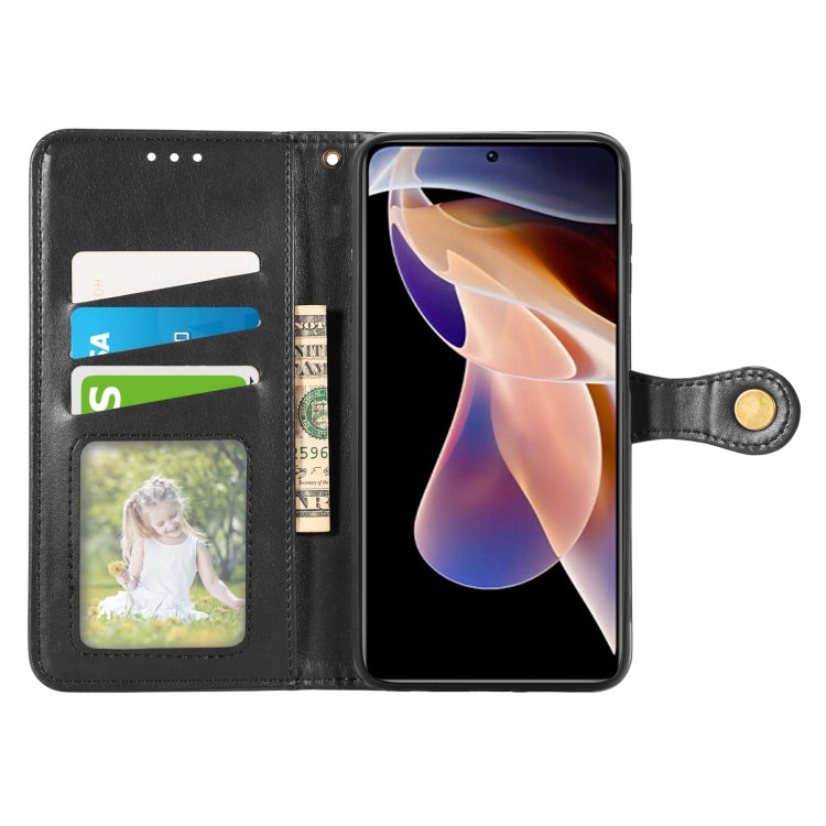 For Xiaomi Redmi Note 11 Pro / 11 Pro+ Retro Solid Color Buckle Leather Phone Case