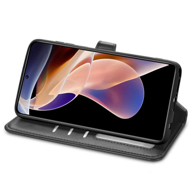 For Xiaomi Redmi Note 11 Pro / 11 Pro+ Retro Solid Color Buckle Leather Phone Case