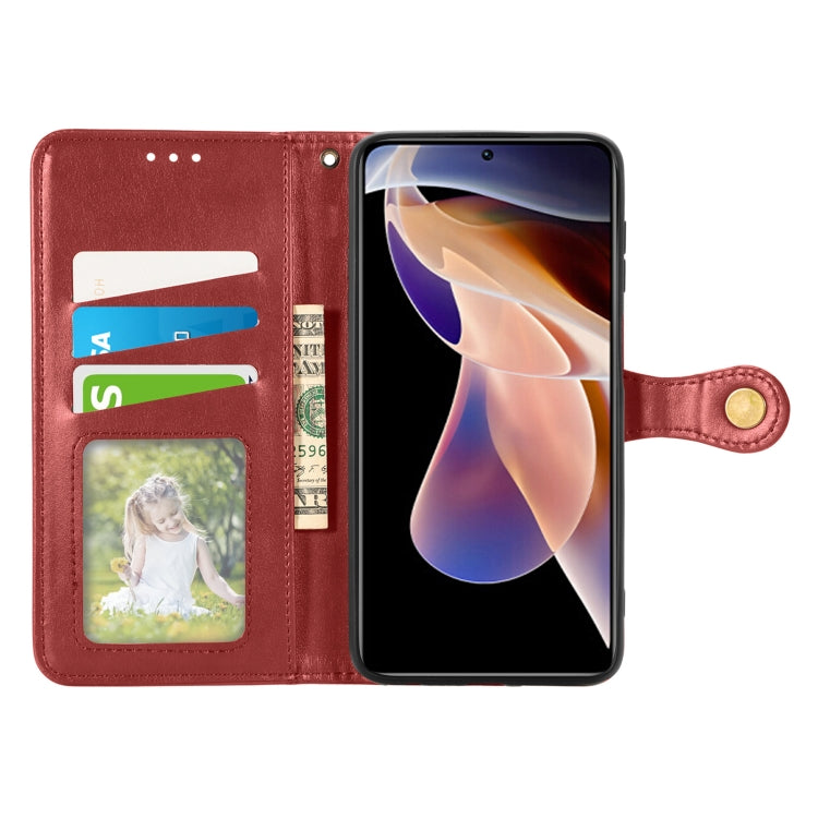 For Xiaomi Redmi Note 11 Pro / 11 Pro+ Retro Solid Color Buckle Leather Phone Case