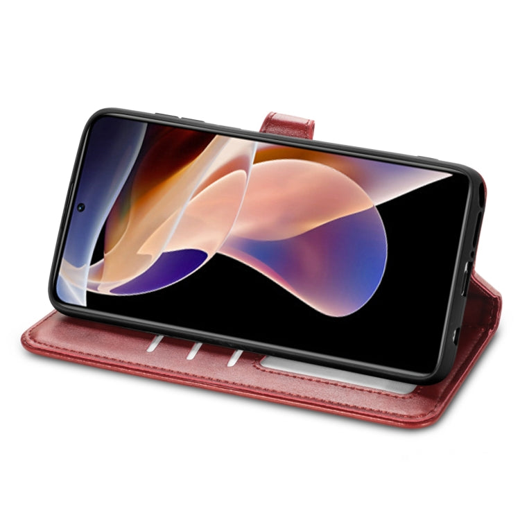 For Xiaomi Redmi Note 11 Pro / 11 Pro+ Retro Solid Color Buckle Leather Phone Case