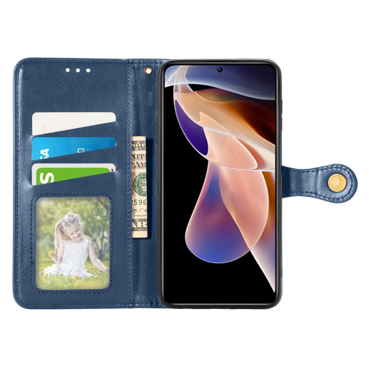 For Xiaomi Redmi Note 11 Pro / 11 Pro+ Retro Solid Color Buckle Leather Phone Case