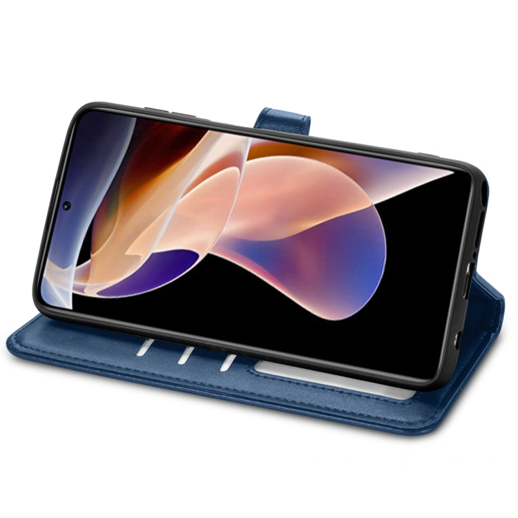 For Xiaomi Redmi Note 11 Pro / 11 Pro+ Retro Solid Color Buckle Leather Phone Case