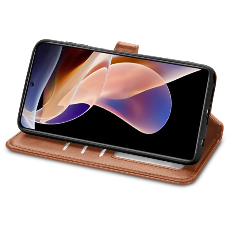 For Xiaomi Redmi Note 11 Pro / 11 Pro+ Retro Solid Color Buckle Leather Phone Case