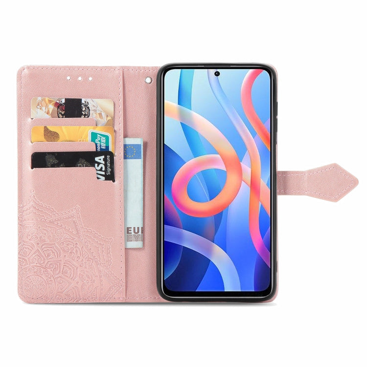 Mandala Flower Embossed Flip Leather Phone Case For Xiaomi Redmi Note 11