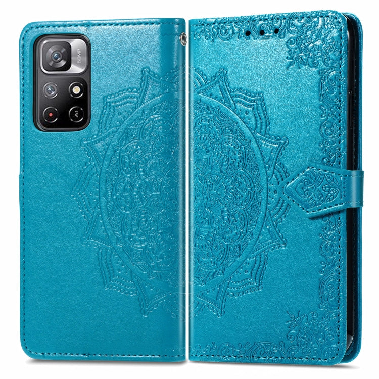 Mandala Flower Embossed Flip Leather Phone Case For Xiaomi Redmi Note 11
