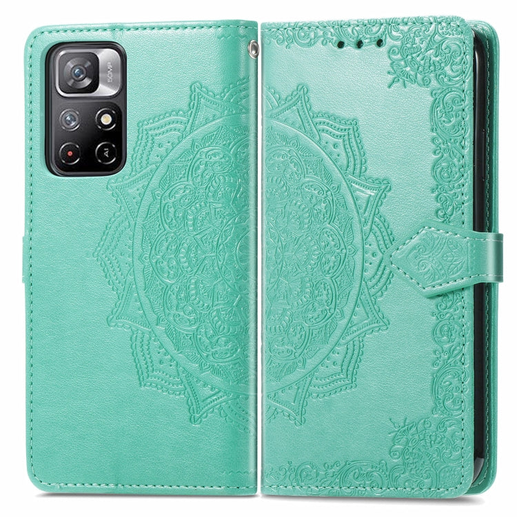 Mandala Flower Embossed Flip Leather Phone Case For Xiaomi Redmi Note 11