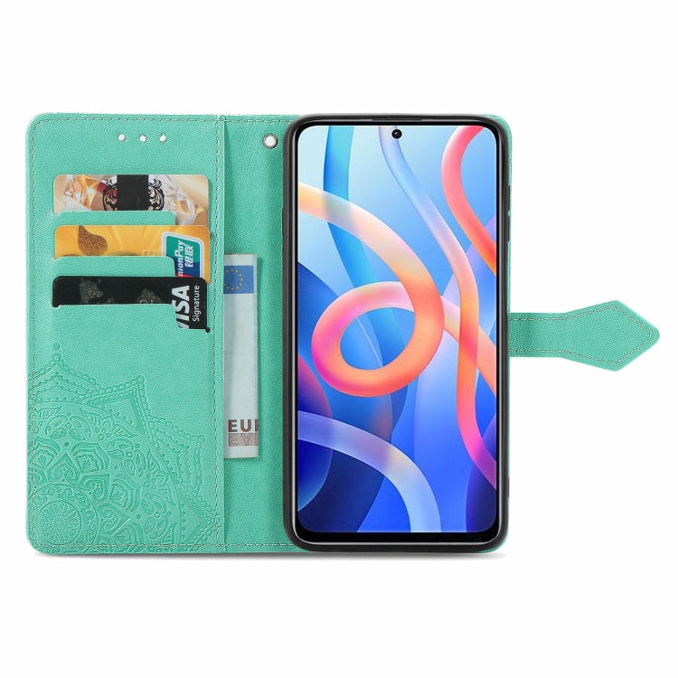 Mandala Flower Embossed Flip Leather Phone Case For Xiaomi Redmi Note 11