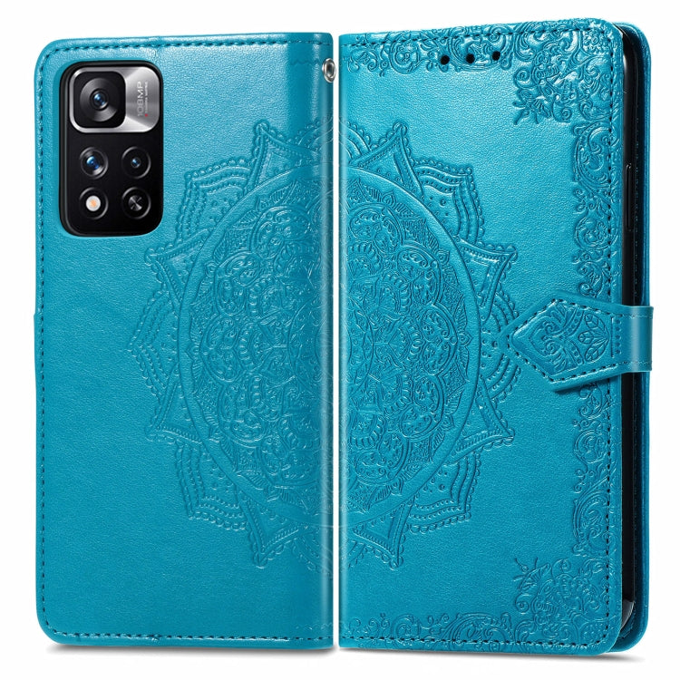 Mandala Flower Embossed Flip Leather Phone Case For Xiaomi Redmi Note 11 Pro / 11 Pro+