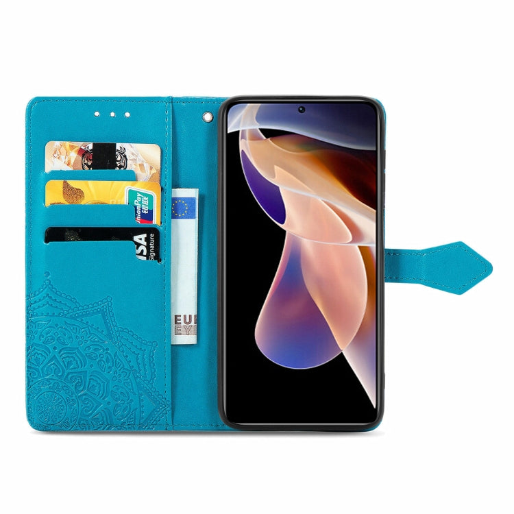 Mandala Flower Embossed Flip Leather Phone Case For Xiaomi Redmi Note 11 Pro / 11 Pro+