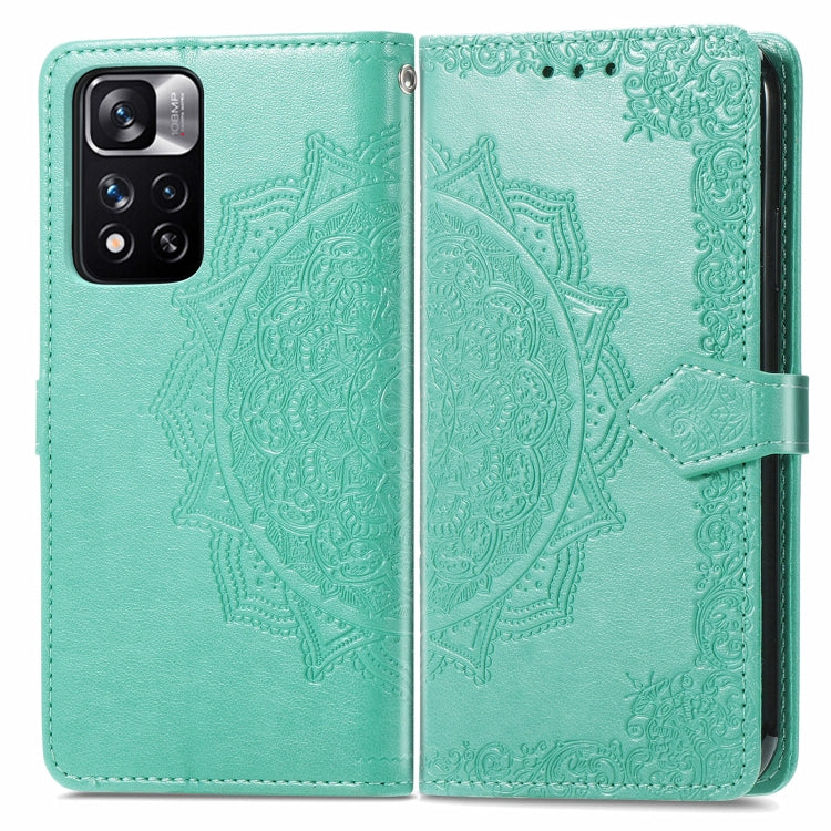 Mandala Flower Embossed Flip Leather Phone Case For Xiaomi Redmi Note 11 Pro / 11 Pro+