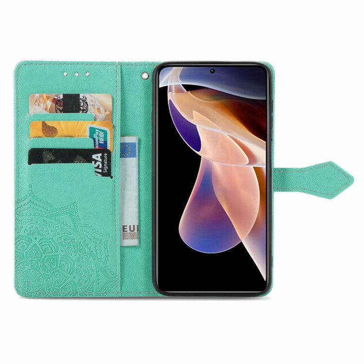 Mandala Flower Embossed Flip Leather Phone Case For Xiaomi Redmi Note 11 Pro / 11 Pro+