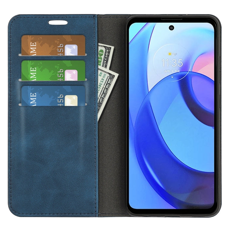 For Motorola Moto E30 / E40 Retro-skin Magnetic Suction Leather Phone Case