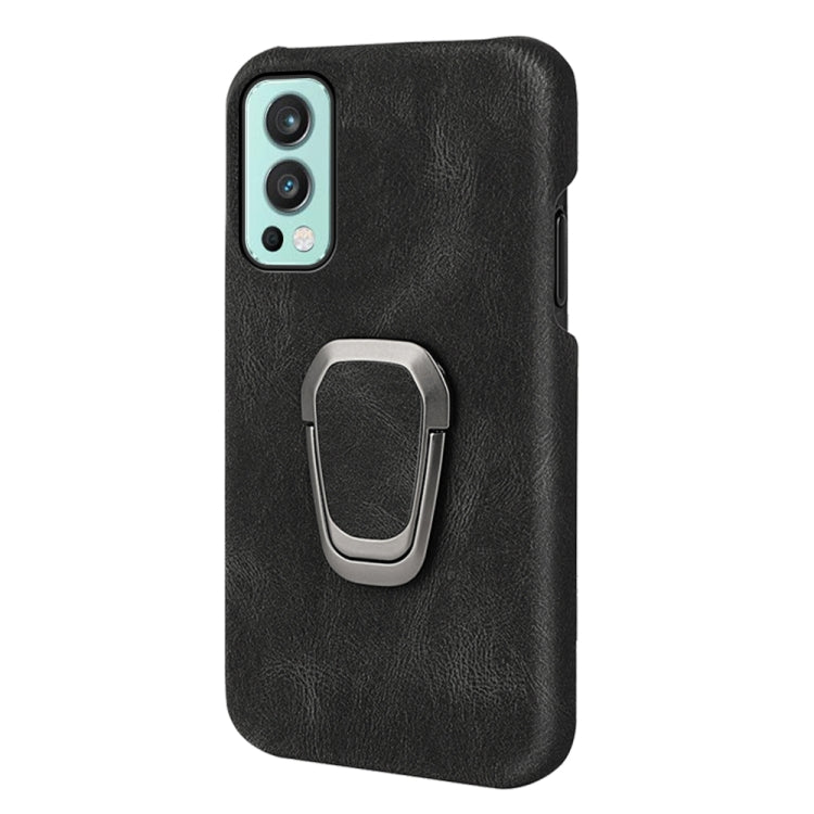 For OnePlus Nord 2 5G Ring Holder PU Phone Case