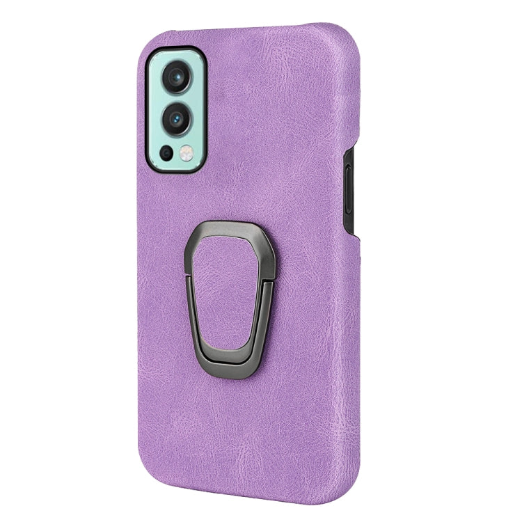 For OnePlus Nord 2 5G Ring Holder PU Phone Case