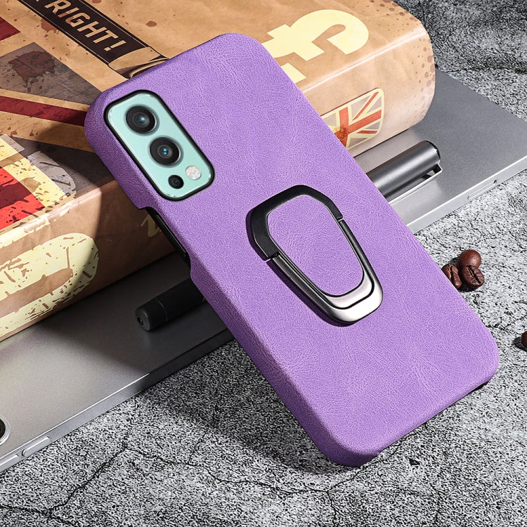 For OnePlus Nord 2 5G Ring Holder PU Phone Case