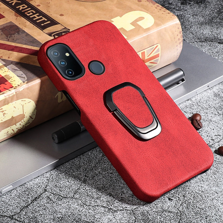 For OnePlus Nord N100 Ring Holder PU Phone Case