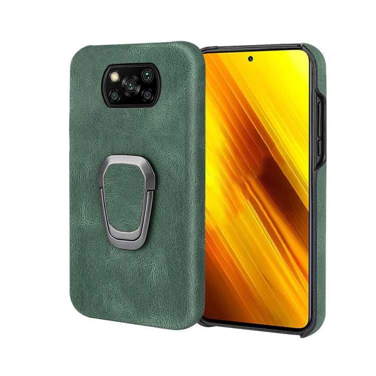 Ring Holder PU Phone Case For Xiaomi Poco X3 / X3 NFC / Poco X3 Pro