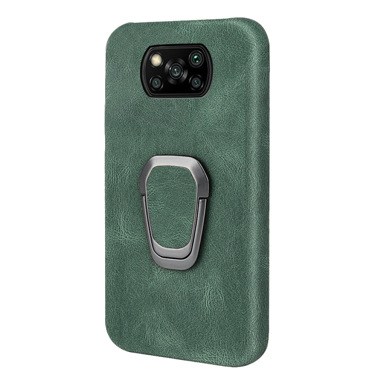 Ring Holder PU Phone Case For Xiaomi Poco X3 / X3 NFC / Poco X3 Pro