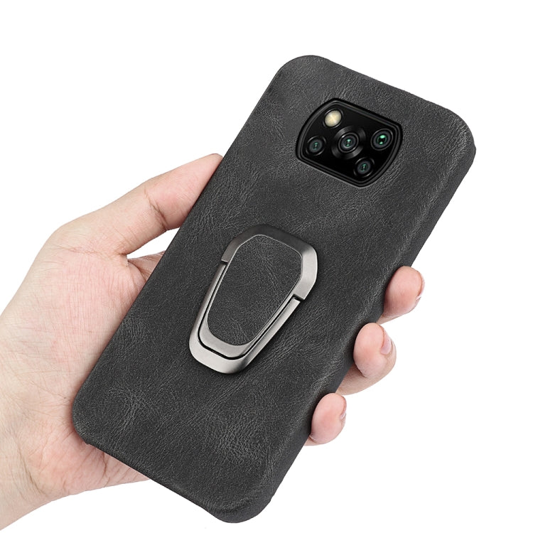 Ring Holder PU Phone Case For Xiaomi Poco X3 / X3 NFC / Poco X3 Pro